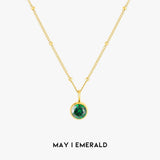 Luminous Circle Gemstone Necklace