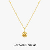 Luminous Circle Gemstone Necklace