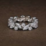Vintage Marquise Crystals Eternity Ring