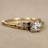 Dazzling Gold Crystal Ring
