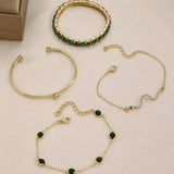 Vintage Emerald Bracelet Set