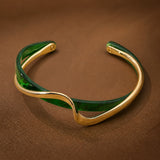 Emerald Mirage Cuff Bracelet