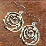 Vintage Silver Maze Earrings