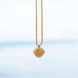 Sun Pendant Necklace in Silver or Gold